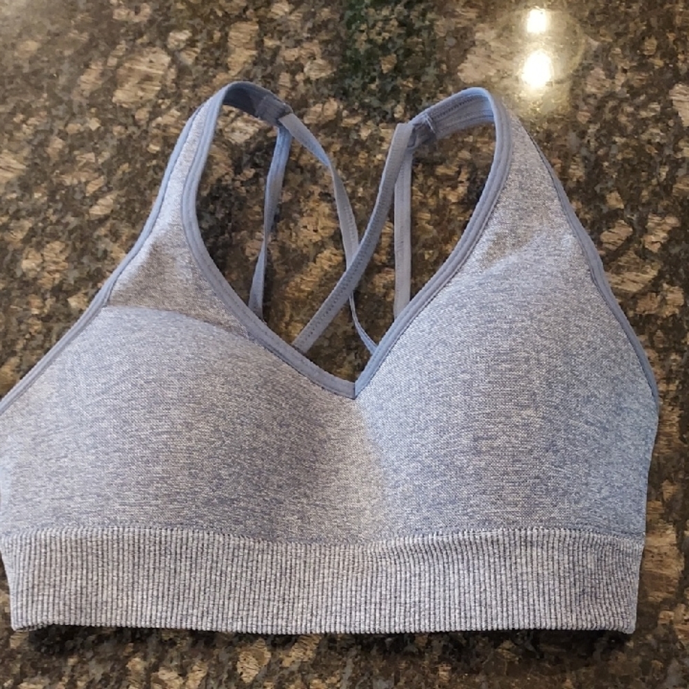 PINK Victoria's Secret Heather Blue Sports Bra